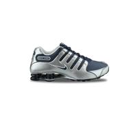 NIKE Shox NZ Midnight Navy Metallic Silver 378341-402, gray, 7 UK