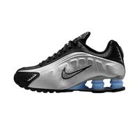Nike Shox R4 Big Kids' Shoes (CW2626-004, Metallic Silver/Black/Psychic Blue/Metallic Silver) Size 4.5