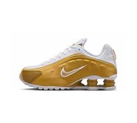 Nike Shox R4 GS Boys Girls Trainers Shoes Metallic Gold White