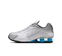 NIKE Men's Shox R4 Sneaker, Metallic Silver Blue Lagoon White, 9 UK