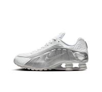 NIKE Women's Shox R4 Sneaker, White Metallic Silver White, 4 UK