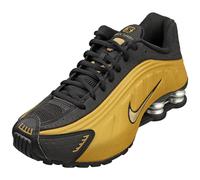 Nike Shox R4 Womens Fashion Trainers in Black Gold - 3.5 UK