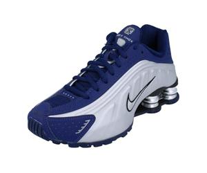 NIKE Shox R4 Womens Running Trainers AR3565 Sneakers Shoes (UK 5.5 US 8 EU 39, Blue Void Metallic Silver 400)