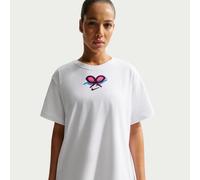Nike Slam Women's Dri-FIT Tennis T-Shirt - White - Cotton/Polyester L (UK 16-18)