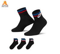 Nike Socks 3 Pairs Men Women Ankle Cushioned Gym Casual Training Everyday Wear