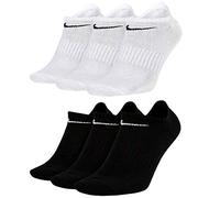 NIKE Socks 6 Pairs Sneaker Socks Ankle Socks SX7678 White Grey Black, Color: Black/White, Socks New: 38-42