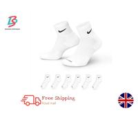Nike SX6899-100: Men's Everyday Cushion Ankle 6 Pack White/Black Socks