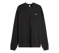 Nike Solo Swoosh Fleece Solid Color Logo Embroidered Long Sleeves Unisex Black CV0554-010 XL