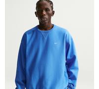 Nike Solo Swoosh Men's Fleece Crew - Blue - Cotton/Polyester XS