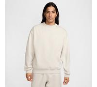 Nike Solo Swoosh Men's Fleece Crew - Grey - Cotton/Polyester S