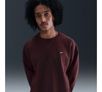 Nike Solo Swoosh Men's Fleece Crew - Red - Cotton/Polyester S