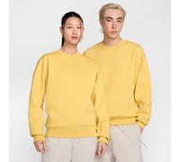 Nike Solo Swoosh Men's Fleece Crew - Yellow - Cotton/Polyester M