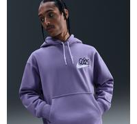 Nike Solo Swoosh Men's Fleece Hoodie - Purple - Cotton/Polyester L
