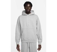 Nike Solo Swoosh Mens Fleece Pullover Hoodie in Grey - Size Small