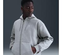 Nike Solo Swoosh Men's Full-Zip Fleece Hoodie - Grey - Cotton/Polyester S