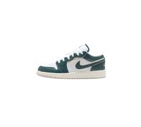NIKE Sportswear Boys' Air Jordan 1 Low SE BG Synthetic Sneaker, Grey Melange White, 37.5 EU