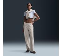 Nike Sportswear Chill Knit Women's Mid-Rise Velour Trousers - Brown - Polyester/Elastane M (UK 12-14)