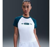 Nike Sportswear Chill Knit Women's Slim Graphic T-Shirt - White - Modal/Cotton/Elastane XS (UK 4-6)