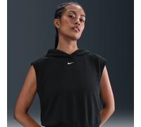 Nike Sportswear Chill Terry Women's French Terry Sleeveless Cropped Hoodie - Black - Cotton M (UK 12-14)