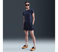 Nike Sportswear Chill Terry Women's Mid-Rise 10cm (approx.) French Terry Shorts - Blue - Cotton/Polyester M (UK 12-14)