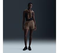 Nike Sportswear Chill Terry Women's Mid-Rise 10cm (approx.) French Terry Shorts - Brown - Cotton/Polyester L (UK 16-18)
