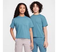 Nike Sportswear City Utility Older Kids' Short-Sleeve Top - Blue - Cotton S