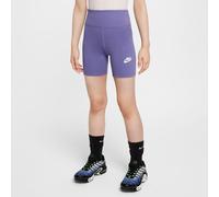 Nike Sportswear Classic Girls' High-Waisted 12.5cm (approx.) Biker Shorts - Purple - Cotton/Polyester/Elastane XS
