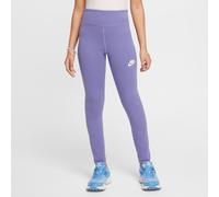 Nike Sportswear Classic Girls' High-Waisted Leggings - Purple - Cotton/Polyester/Elastane S