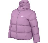 Nike Sportswear Classic Puffer Loose Therma-Fit Jacket with Hood for Women, Beyond Pink/White, FZ5899-632, S