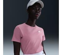 Nike Sportswear Club Essentials Women's T-Shirt - Pink - Cotton/Polyester XL (UK 20-22)