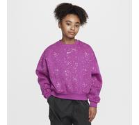 Nike Sportswear Club Fleece Older Kids' (Girls') Crew-Neck Sweatshirt - Purple - Cotton/Polyester XL