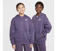 Nike Sportswear Club Fleece Older Kids' Oversized Full-Zip Hoodie - Purple - Cotton/Polyester L
