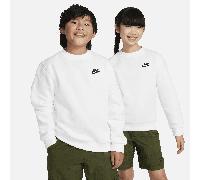 Nike Sportswear Club Fleece Older Kids' Sweatshirt - White - Cotton/Polyester XS