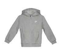 NIKE FD3004-063 K NSW CLUB FLC HD FZ LS LBR Sweatshirt Unisex DK GREY HEATHER/BASE GREY/WHITE Size L
