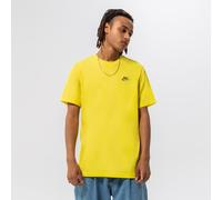 Nike Sportswear Club Men's T-Shirt Yellow AR4997-765 Embroidered Logo Cotton Te