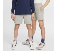 NIKE FZ5512-063 K NSW Club Knit Short 6IN LBR Shorts Boy's DK Grey Heather/White Size S