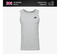 NIKE Men’s M NSW CLUB T-Shirt, Grey (Dk Grey Heather/Black), M
