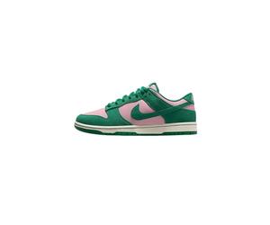 NIKE Sportswear Dunk Low Retro SE Leather Trainers for Men, Green / Pink, 10.5 UK