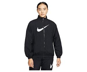 Nike Sportswear Essential DM6181-010 Women's Textile Jacket, Black/White, M Plus