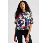 NIKE SPORTSWEAR FLORAL PRINT SHORT SLEEVE CROP TOP CU5106-342 WOMEN S