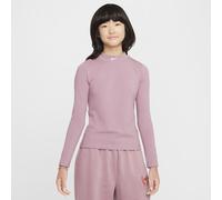 Nike Sportswear Girls' Long-Sleeve Top - Purple - Cotton/Polyester/Elastane M