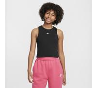 Nike Sportswear Girls' Ribbed Tank Top - Black - Polyester/Lyocell/Elastane M