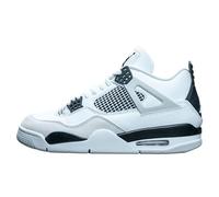 Nike Men's Air Jordan 4 Retro Og Basketball Shoes, Black Light Steel Grey White F, 9.5 UK