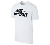 NIKE Men's Sportswear Just Do It Swoosh T shirt, White/(Black), S UK