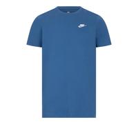 Nike Sportswear Club Short Sleeve Cotton T-Shirt Blue Classic Comfort