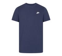 NIKE Men's Sportswear Club T shirt, Midnight Navy/White, M UK