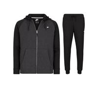 Nike Sportswear Mens Optic Full Zip Tracksuit, Black and Grey Cotton - Size Small