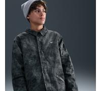Nike Sportswear Metro Ground Older Kids' (Boys') Button-Down Top - Black - Cotton XS