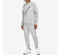 Nike Sportswear Multi Swoosh Tracksuit Grey Mens Fleece Sweatshirt Cargo Joggers