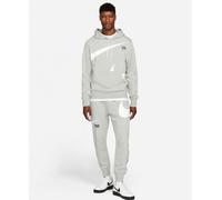 Nike Sportswear NSW Brushed Swoosh Fleece Pullover Hoodie Grey White Size Large